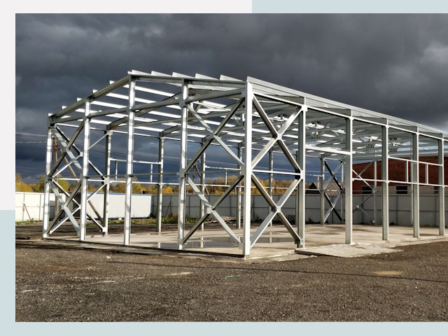 Двускатные ангары в Ковров от 614 руб. за квадрат