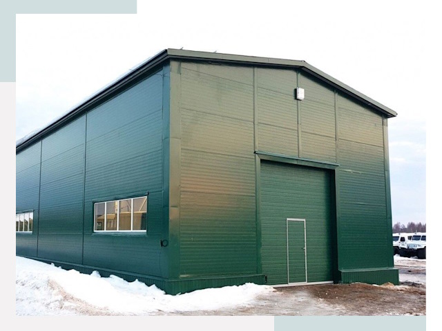 Двускатные ангары в Коврове