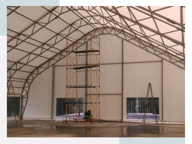 Шатровые ангары в Коврове