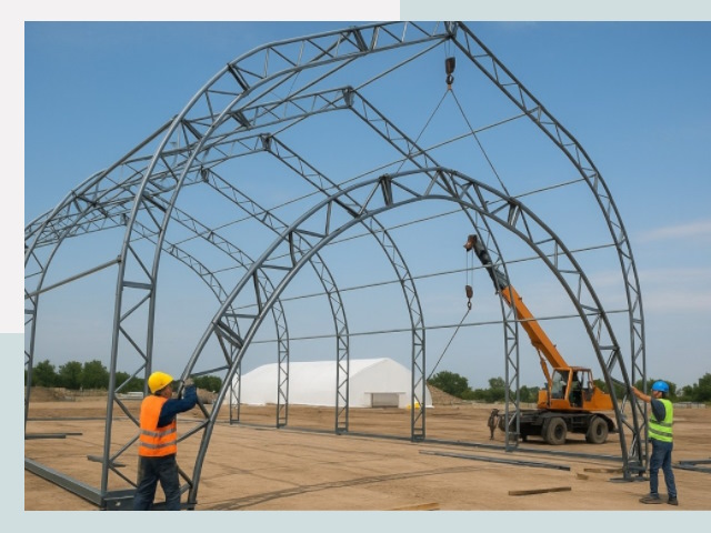 Монтаж ангаров в Коврове от 614 руб. - Надежно и быстро